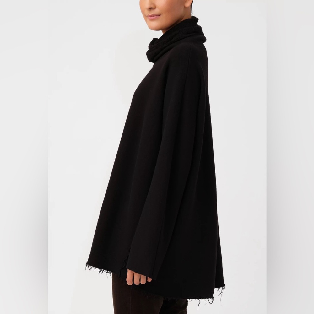 NWT Album di Famiglia Dolcevita Black Cowl Turtleneck Sweater Italy $920 MSRP